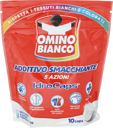 Omino Bianco Additivo Smacchiante IdroCaps, 10 pz Acquisti online sempre  convenienti