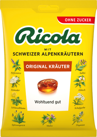 RicolaBonbon, Kräuter Original, zuckerfrei, 75 g
