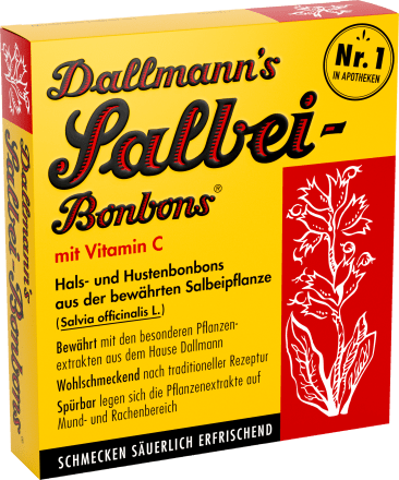 Dallmann's Salbei-Bonbons Hals- und Hustenbonbons mit Vitamin C (20 Stück), 37 g