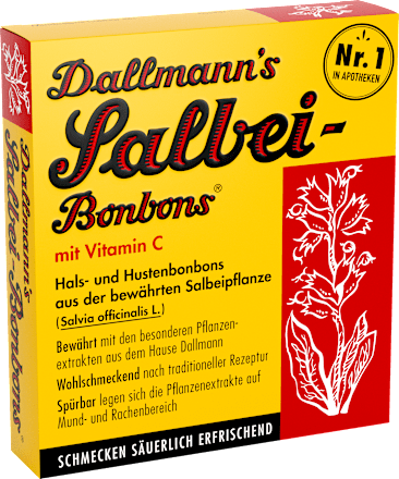 Dallmann'sSalbei-Bonbons Hals- und Hustenbonbons mit Vitamin C (20 Stück), 37 g