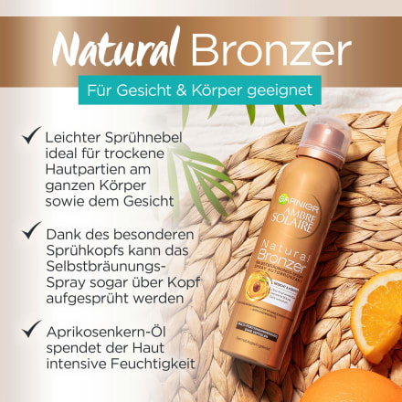 Natural Ambre Selbstbräuner 150 Garnier Spray günstig kaufen online Solaire dauerhaft Bronzer, ml