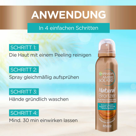 Garnier Ambre Solaire Selbstbräuner Spray Bronzer, Natural ml dauerhaft online kaufen günstig 150