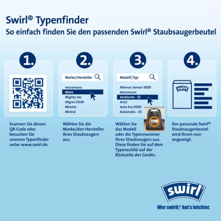Swirl Staubsaugerbeutel S67 MicroPor Plus inkl. kaufen 4 dauerhaft günstig online St 1 Filter
