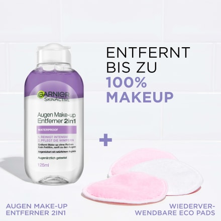 Garnier Skin Naturals Augen Make-up Entferner 2in1, 125 ml dauerhaft  günstig online kaufen