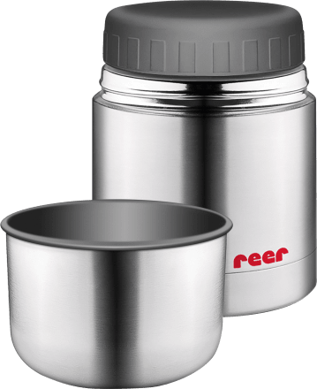 Reer Edelstahl-Warmhaltebox für Nahrung mit Becher, 350ml, 1 St