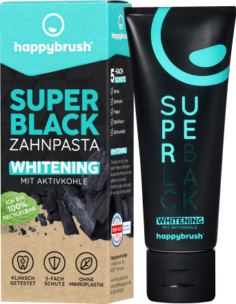 happybrush Zahnpasta Super Black, 75 ml