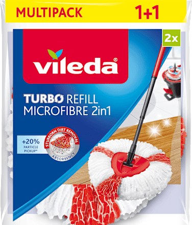 ViledaWischsystem Turbo 2in1 Easy Wring & Clean Ersatzkopf Doppelpack, 2 St