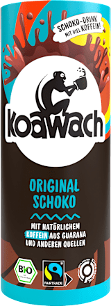 koawachTrinkfertiger Schokodrink, Original Schoko mit natürlichem Koffein aus Guarana, 235 ml