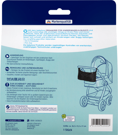 Organizer fur Kinderwagen und Buggys grey melange 1 St