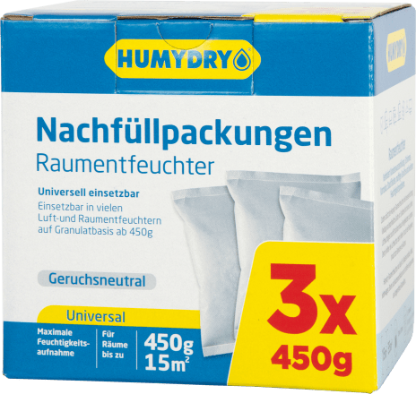 HUMYDRY Raumentfeuchter Nachfüllpack 3 x 450 g, 1,35 kg dauerhaft günstig  online kaufen