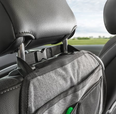 DE Auto Rücksitz Organizer Sitzschoner Rückenlehnenschutz mit Tisch Tasche