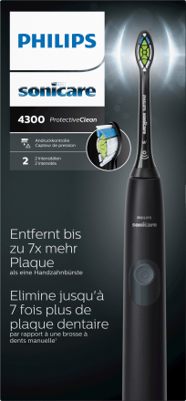 Philips Schallzahnbürste Protective Clean 4300 Schwarz, 1 St dauerhaft  günstig online kaufen