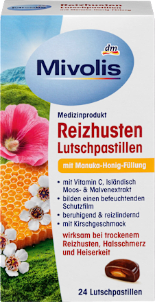 Mivolis Reizhusten-Pastillen Manuka, 24 St