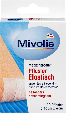 Mivolis Pflaster Elastisch 10 cm x 6 cm, 10 St