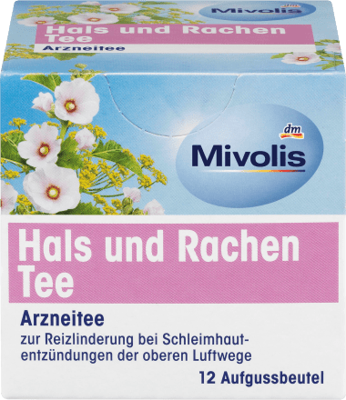 Mivolis Arzneitee, Hals & Rachen Tee (12 Beutel), 18 g