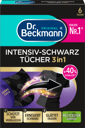 Dr. Beckmann Farbtücher Intensiv-Schwarz  2in1, 6 St
