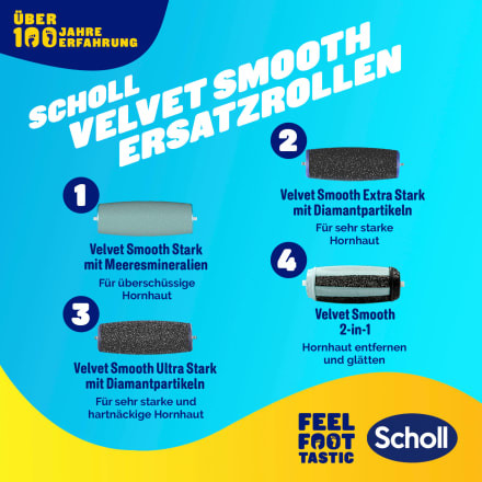 Scholl Hornhaut-Entferner elektrisch, kaufen online St 1 Velvet dauerhaft günstig Smooth Pro