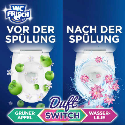 WC Frisch Scent Switch 6 X Green Apple & Water Lily Scent Change