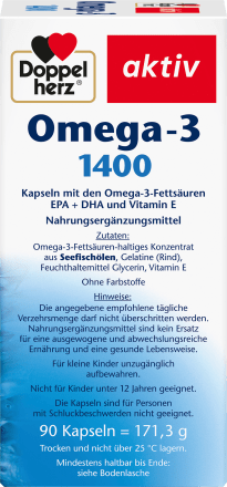 Doppelherz Omega-3 1075 vegan 80 St, 61,2 g dauerhaft günstig online kaufen