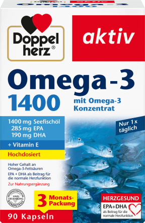DoppelherzOmega-3 1400 Kapseln 90 St, 171,3 gNahrungsergänzungsmittel