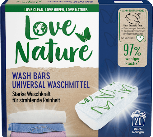Love NatureVollwaschmittel Wash Bars alpine fresh, 20 Wl