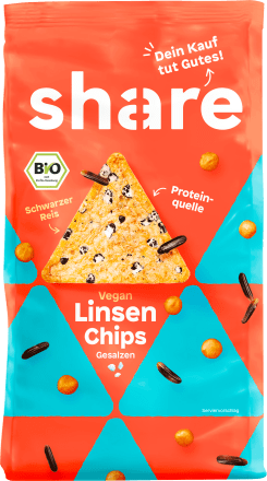 shareLinsenchips mit schwarzem Reis, gesalzen, 80 g