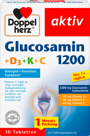 DoppelherzGlucosamin 1200 Tabletten 30 St, 47,4 gNahrungsergänzungsmittel