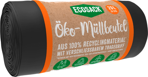 Ecosack Müllbeutel Öko 20 l mit Tragegriff, 20 St dauerhaft günstig online  kaufen