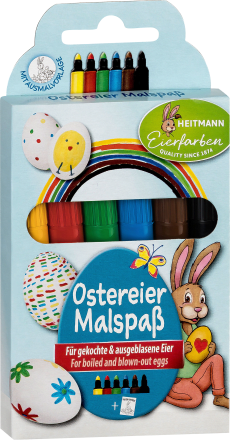 Dekorieren & EinrichtenMalstifte für gekochte & ausgeblasene Eier, 6 St