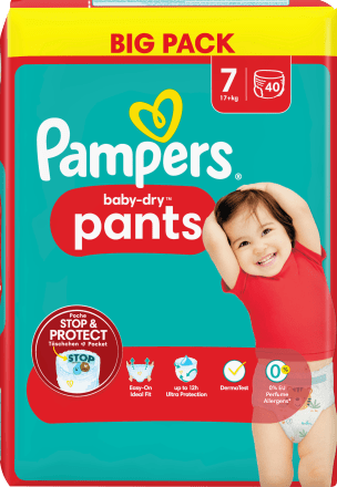 Pampers Couches culottes Baby-Dry Pants taille 7 extra large 17