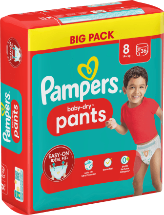 Größe der PAMPERS Diapers Active Babyhose 8 (32 Stück) 19+ kg -  Einwegwindeln