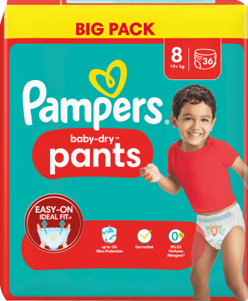 Pampers Couches culottes Baby-Dry Pants taille 8 extra large 19
