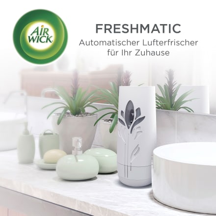 Air Wick Freshmatic Max PURE – Starter Set mit Gerät und 2 Nachfüllern –  Lufterfrischer automatisch – Duft: Frische Wäsche – 2 x 250 ml Nachfüller +