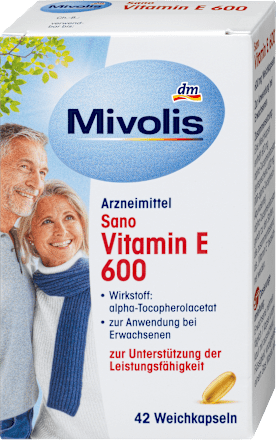 MivolisSano Vitamin E 600, Weichkapseln, 42 St