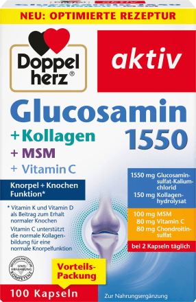 DoppelherzGlucosamin 1550 Kapseln  100 St, 114 g