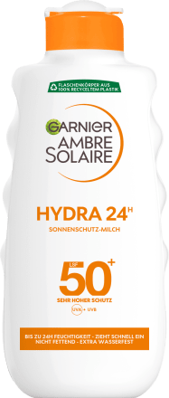 LSF 50+, Ambre günstig Garnier Sonnenmilch Hydra 200 ml dauerhaft kaufen Solaire online