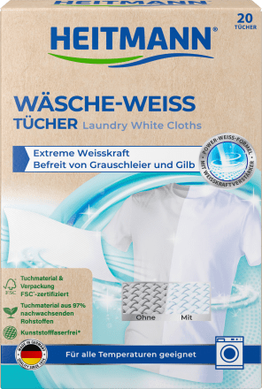 HeitmannWäsche Weiß-Tücher, 20 St