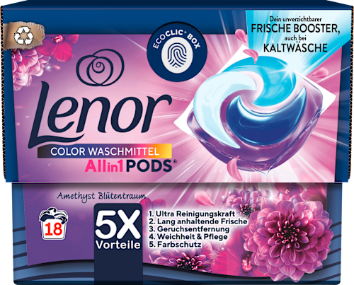 LenorColorwaschmittel Amethyst Blütentraum Pods, 18 Wl