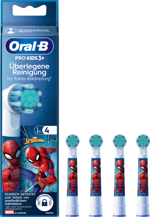 Oral-BAufsteckbürsten Kinder PRO Spiderman, ab 3 Jahren, 4 St