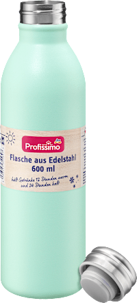 Sports Wasserflasche 600ml 'Awesome Physio' – Weiß, Metall, Mit 2 Kappen, Von Gift Base