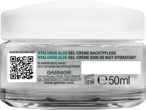 Gel ml Booster, kaufen Hydra online Aloe Garnier Nachtcreme Active dauerhaft Hyaluron günstig Skin 50