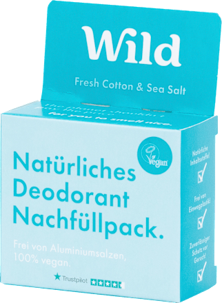 WildDeostick Fresh Cotton & Sea Salt Nachfüllpack, 40 g