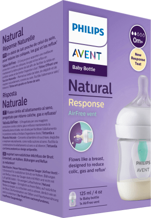 Philips Avent - Babyflasche Natural Response, AirFree, 125ml, ab Geburt