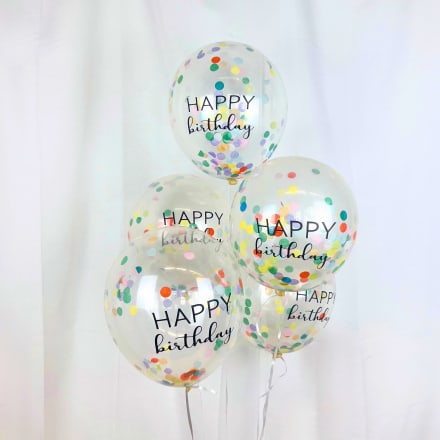 DIWULI Geburtstags-Luftballons Set – 'Happy Birthday', Ca. 45 Cm Groß, Mit Aufblashalm, Für Helium & Luft, Wiederverwendbar