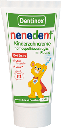 nenedentZahnpasta Kinder mit Fluorid homöopathieverträglich, 0-6 Jahre, 50 ml