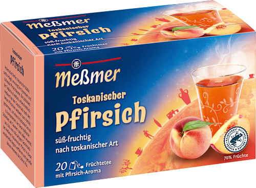 MeßmerFrüchtetee Toskanischer Pfirsich (20 Beutel), 50 g