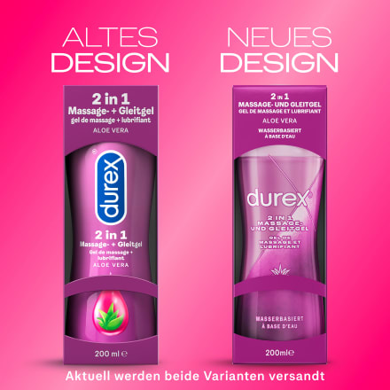 Durex 2in1 Massage & Gleitgel Aloe Vera, 200 ml