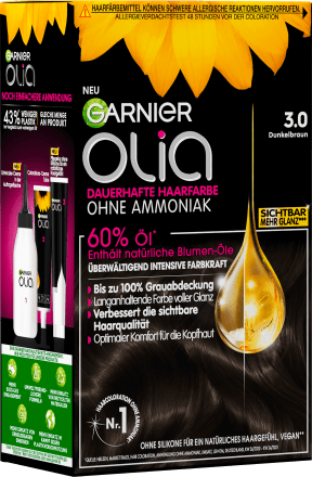 Garnier Olia Haarfarbe 3.0 Dunkelbraun, 1 St dauerhaft günstig online  kaufen
