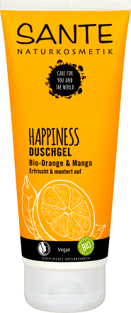 SANTE NATURKOSMETIK Happiness Duschgel Bio-Orange & Mango, 200 ml