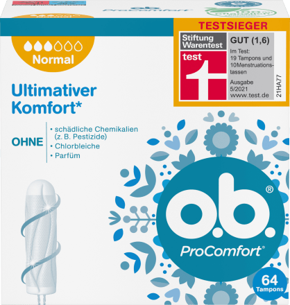 o.b. Tampons ProComfort Normal, 64 St dauerhaft günstig online